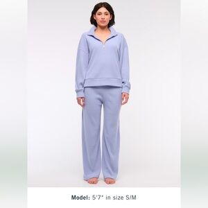 Abercrombie Brushed Ribbed Periwinkle Lounge Set, S